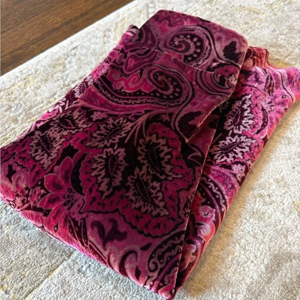 Banana Republic Paisley Pink Velvet Skirt Y2K - Picture 12 of 12